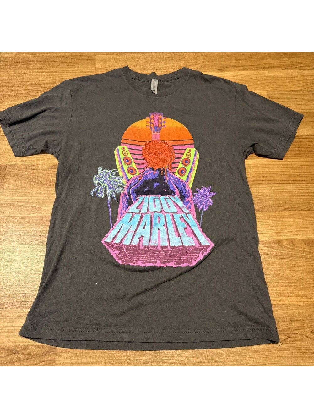 Gray Ziggy Marley Reggae Melody Makers T-Shirt Size Small M Tour Concert Shirt
